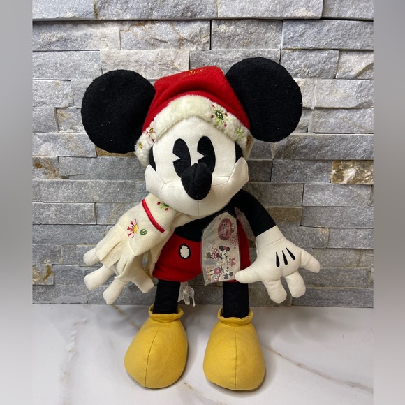 Disney Store Exclusive Holiday MICKEY MOUSE 16" Plush Pie Eyed - Picture 1 of 10